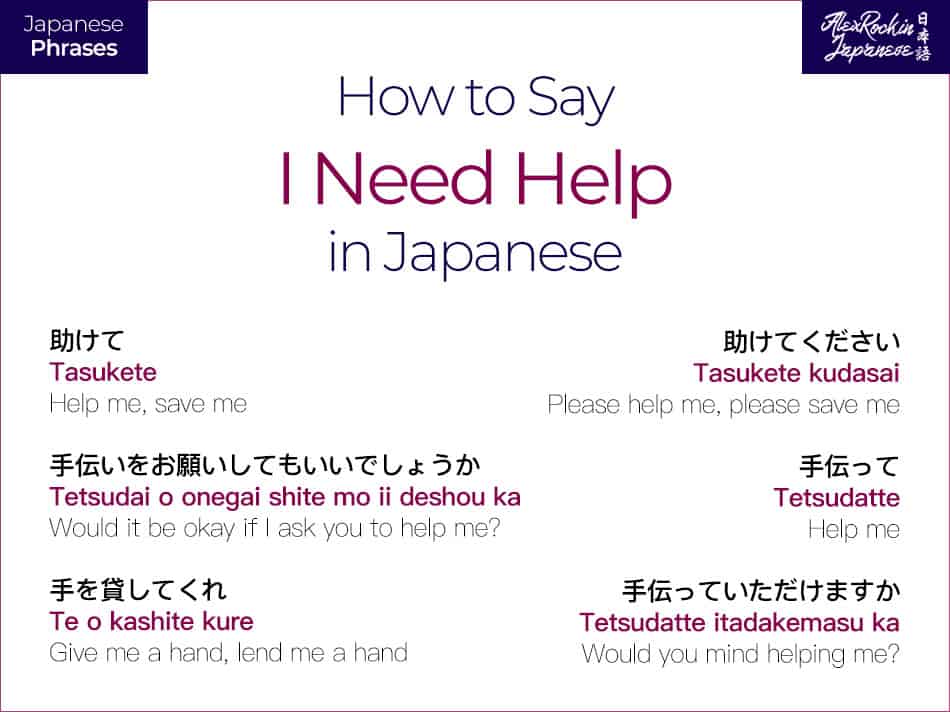 Asking for Help in Japanese - Common Phrases for I Need Help