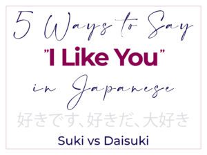 How to Say I Like You in Japanese - Suki vs Daisuki, Suki da 好きだ, Suki desu 好きです, Daisuki 大好き