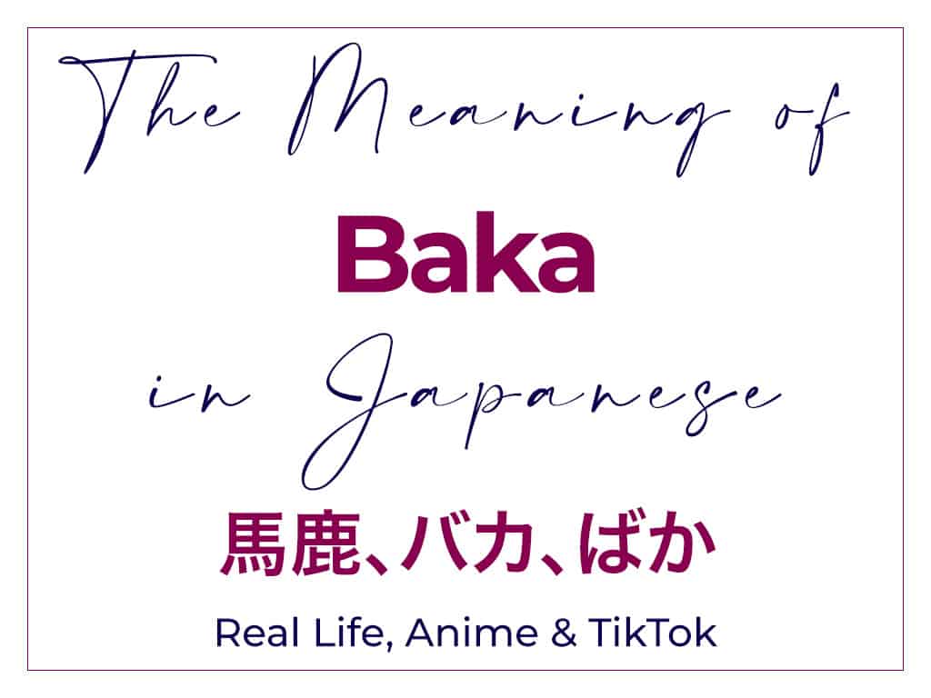 What Does Baka Mean in Japanese - and Why You Shouldn't Use It