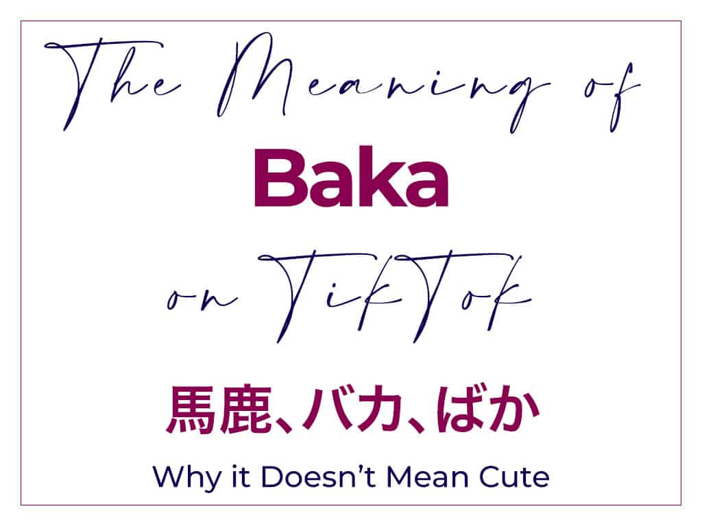 What Does Baka Mean in Tik Tok - Why it Doesn't Mean Cute