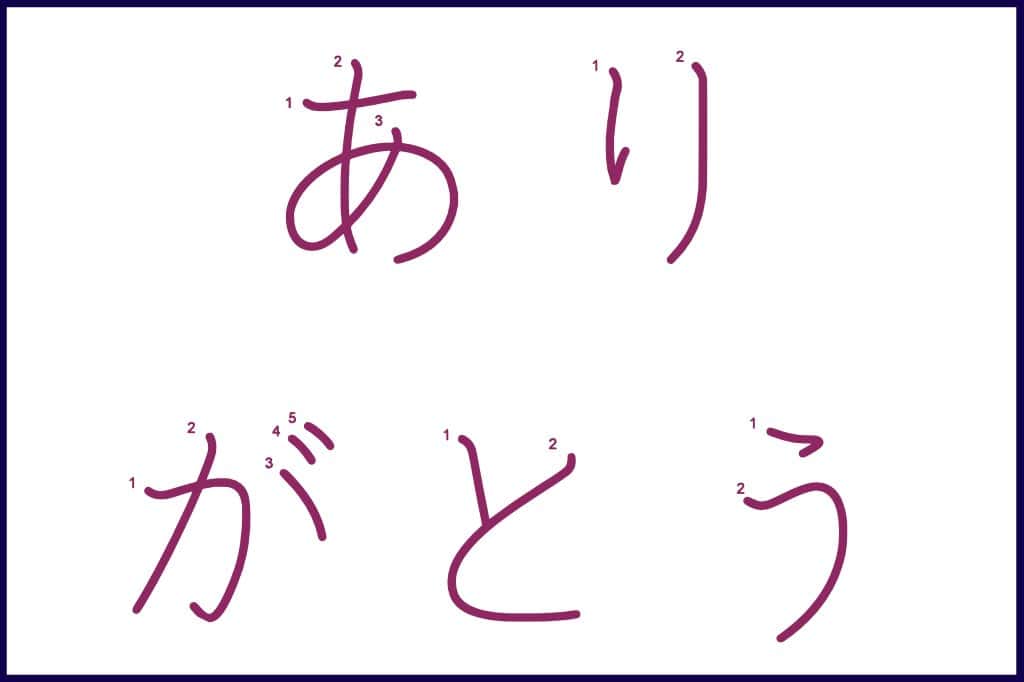 ありがとう (arigatou) - How to Use and Write the word in Japanese (Hiragana & Kanji Stroke Order)