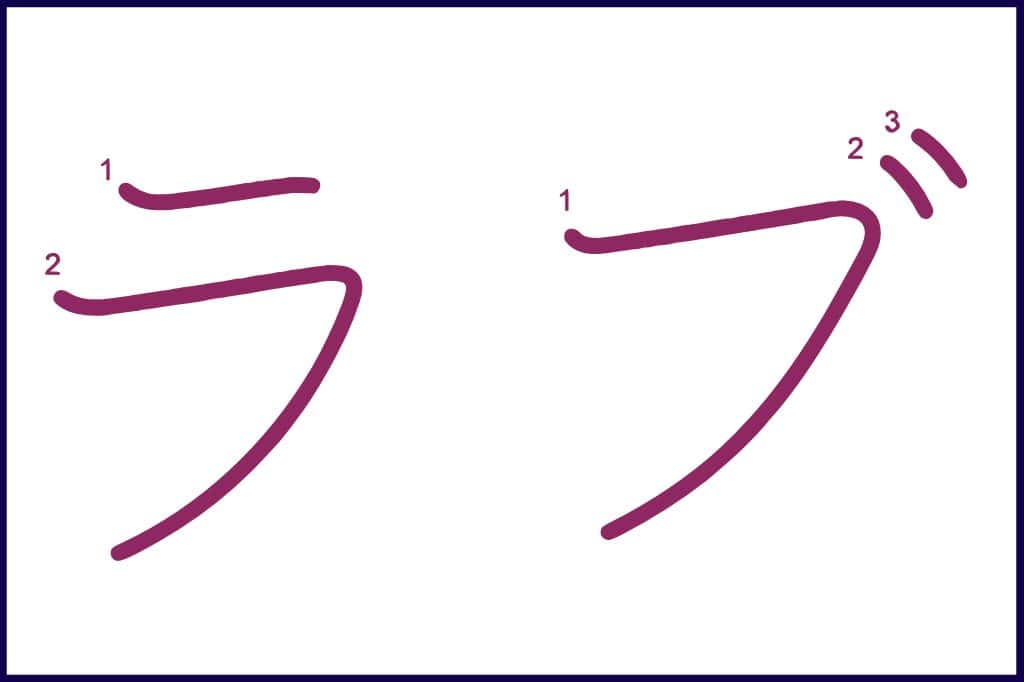 ラブ (rabu) - How to Use and Write the word in Japanese (Hiragana & Kanji Stroke Order)