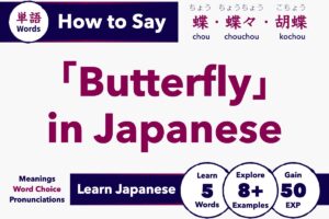 How to Say Butterfly in Japanese (Not バタフライ！)